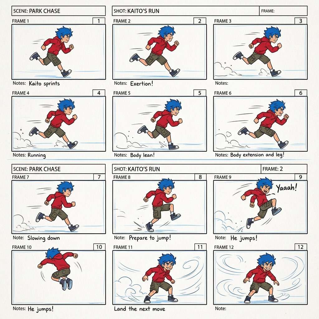Frame by Frame Animation - Character Run Cycle