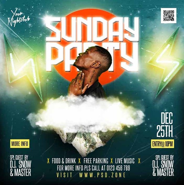 Flyer Design - Sunday Party